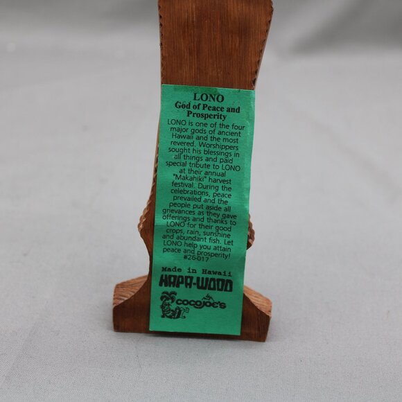 Vintage Coco Joes Tiki - Lono Big Headress - Hapa Wood Tagged - Picture 7 of 9